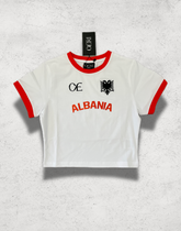 'Albania' Crop Top in White